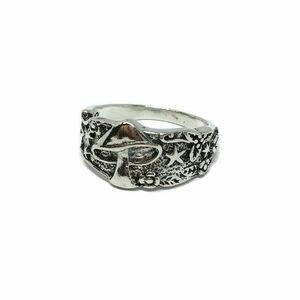 Silver Mushroom Design Ring N1529